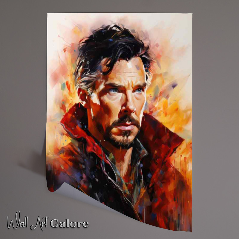 Buy Unframed Poster : (Pallet knife painting of doctor strange style)