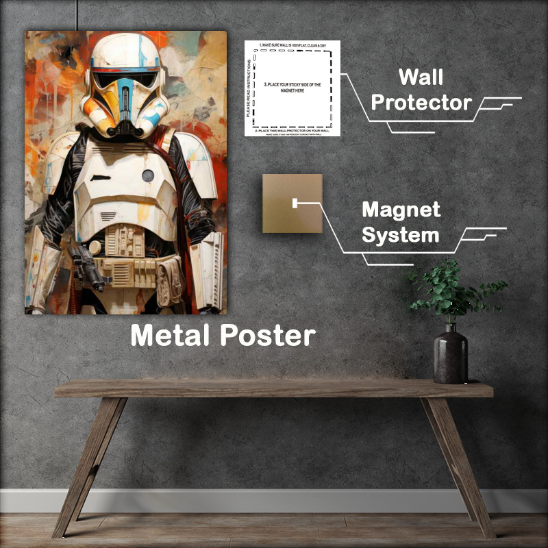 Buy Metal Poster : (Storm trooper painted splash art style)
