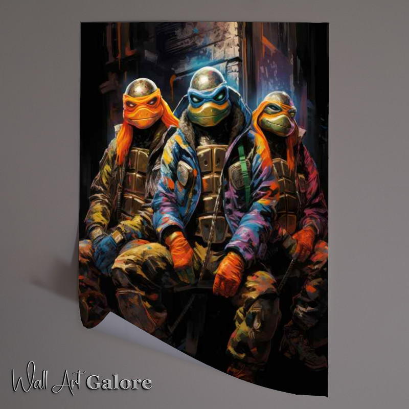Buy Unframed Poster : (Teenage mutant ninja turtles in a city)
