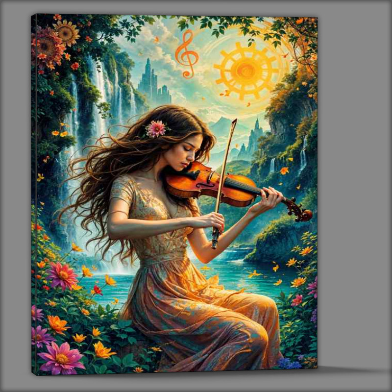 Buy Canvas : (Lady palyin her violin)