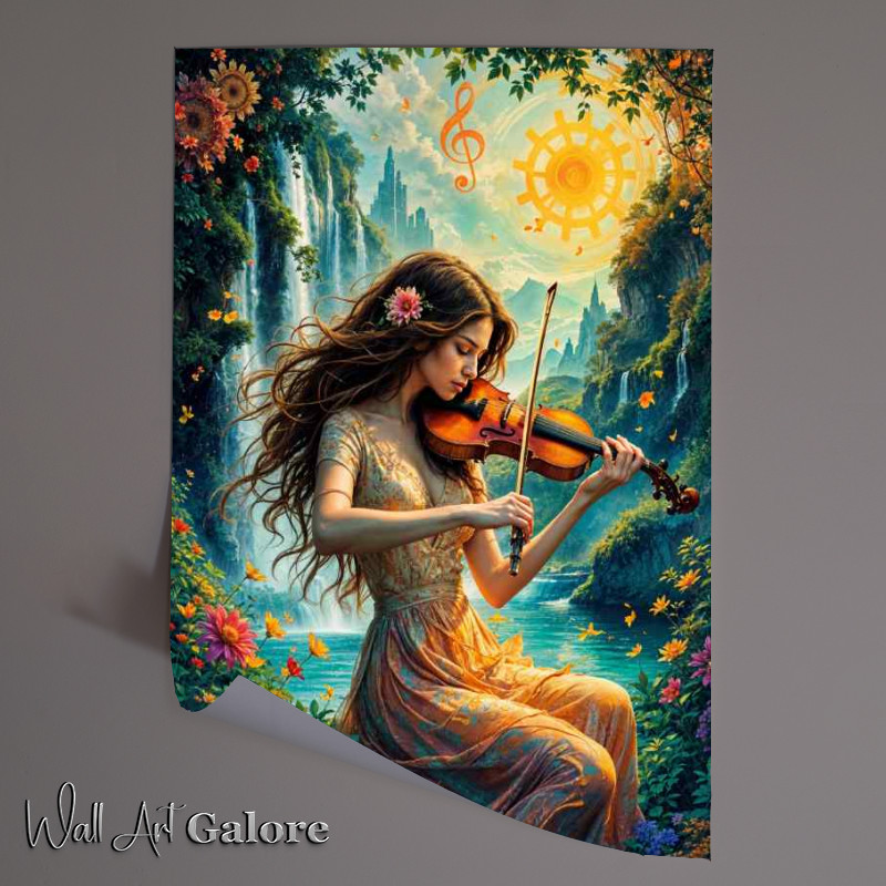Buy Unframed Poster : (Lady palyin her violin)