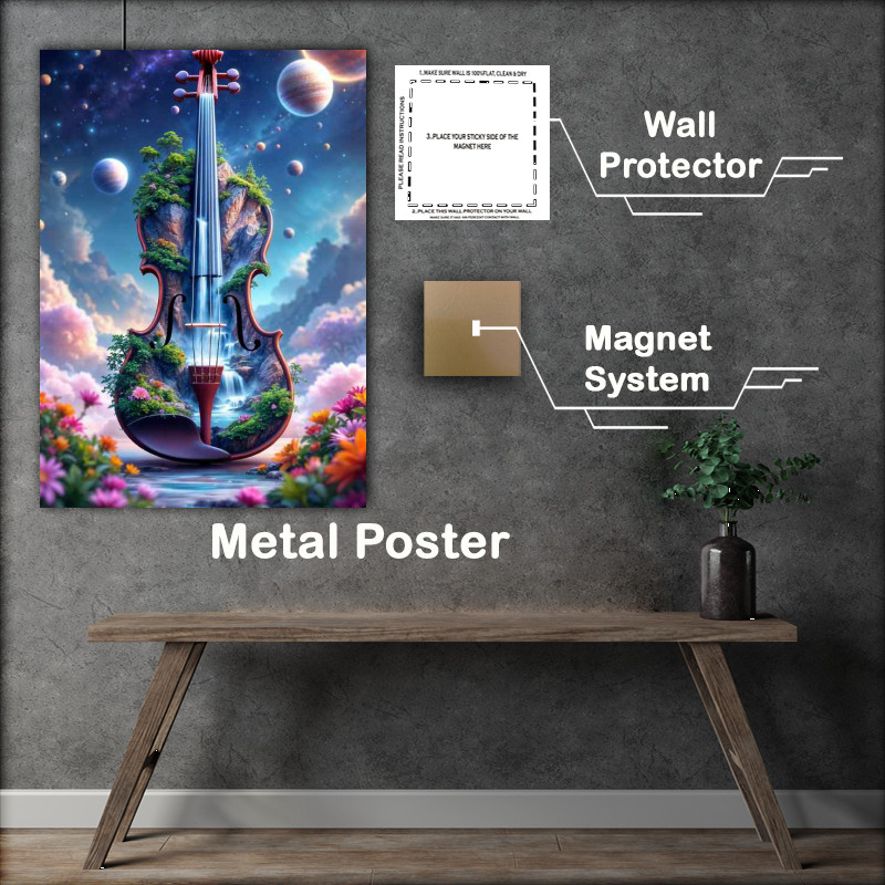 Buy Metal Poster : (Music and narure violin)