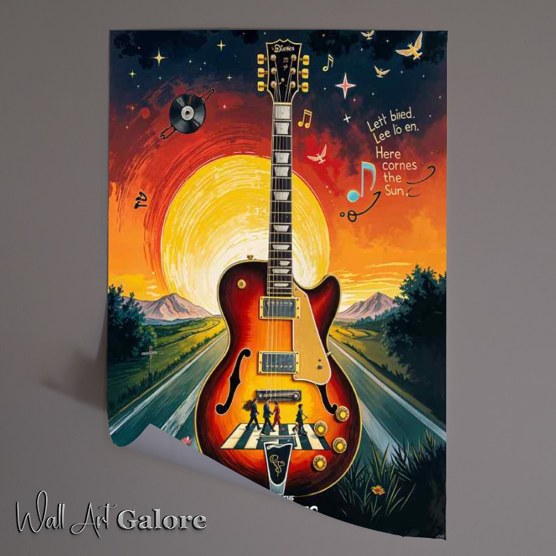 Buy Unframed Poster : (Music the beatles on abby road)