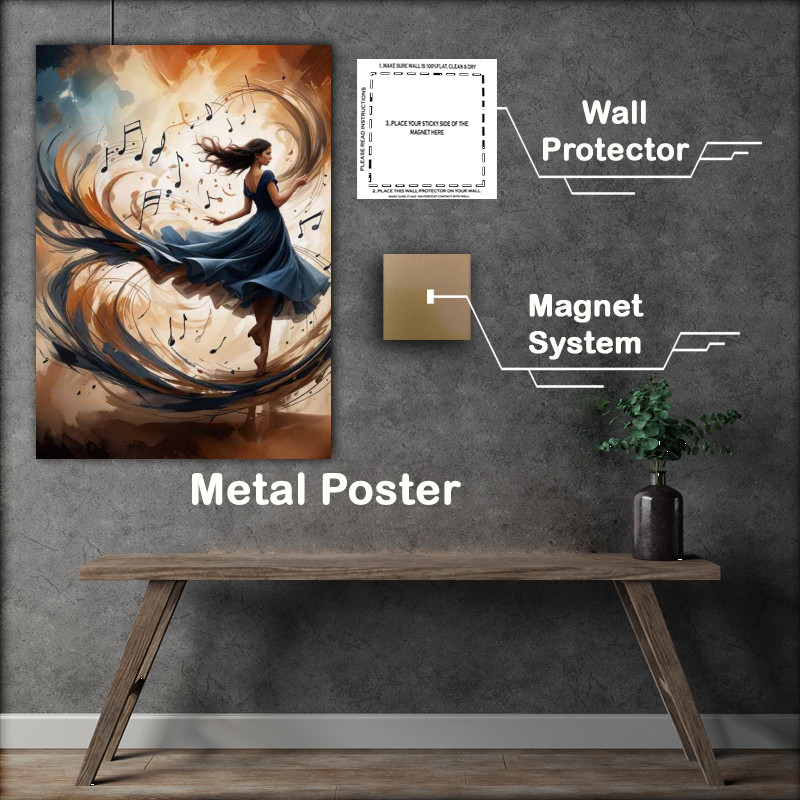 Buy Metal Poster : (Musical dancing queen)