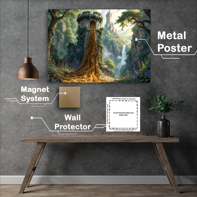 Buy Metal Poster : (Girl with the long golden hair)