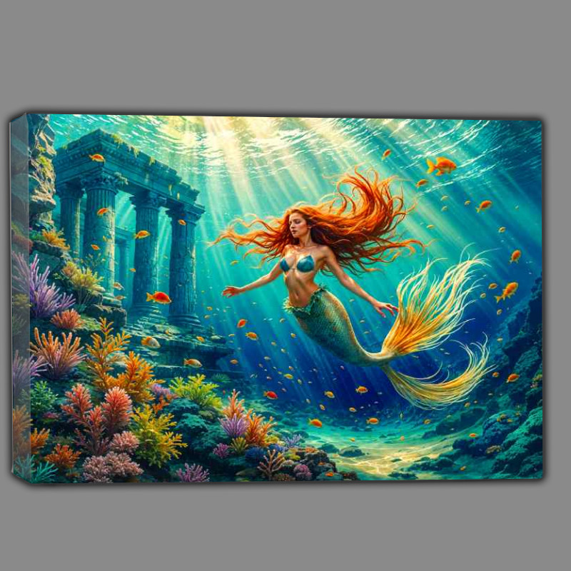 Buy Canvas : (Mairmaid in the bule waters)