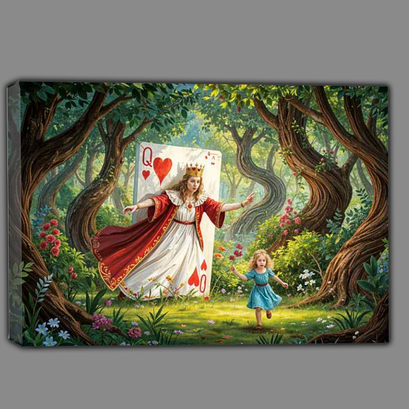 Buy Canvas : (The girl and the queen of hearts)