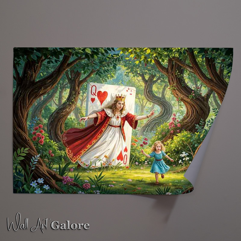 Buy Unframed Poster : (The girl and the queen of hearts)