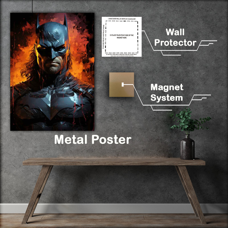 Buy Metal Poster : (Intergalactic War batman painted style)