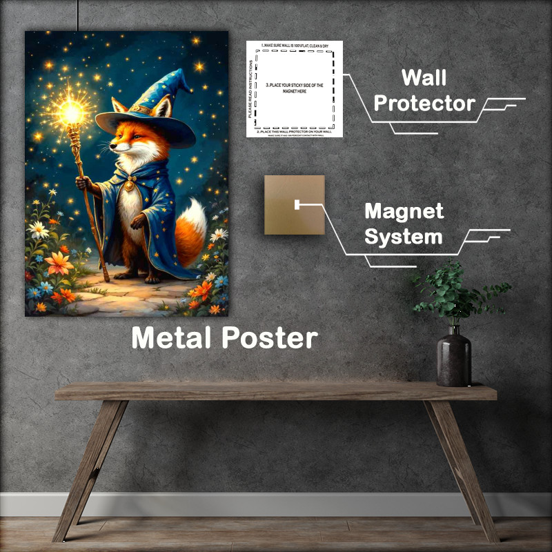 Buy Metal Poster : (The wizzaard fox)