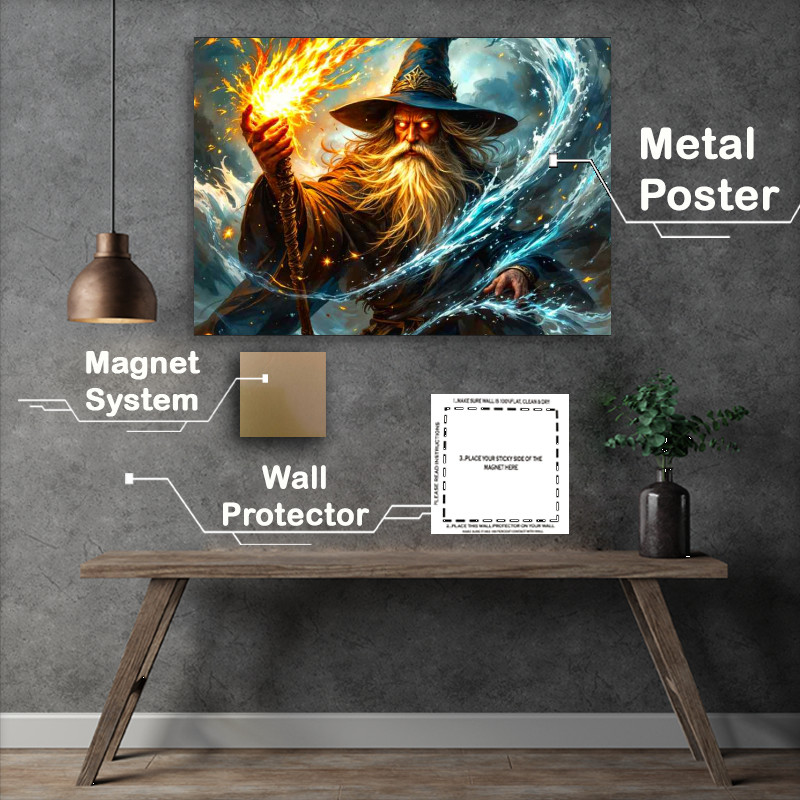 Buy Metal Poster : (Wizzard in a storm)