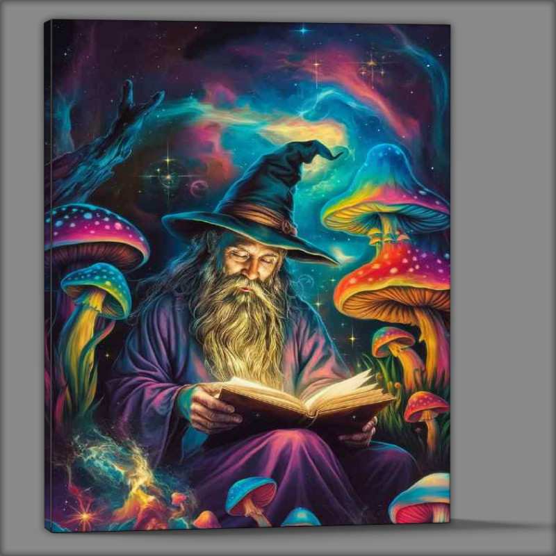 Buy Canvas : (Bearded wizardreading his spells)
