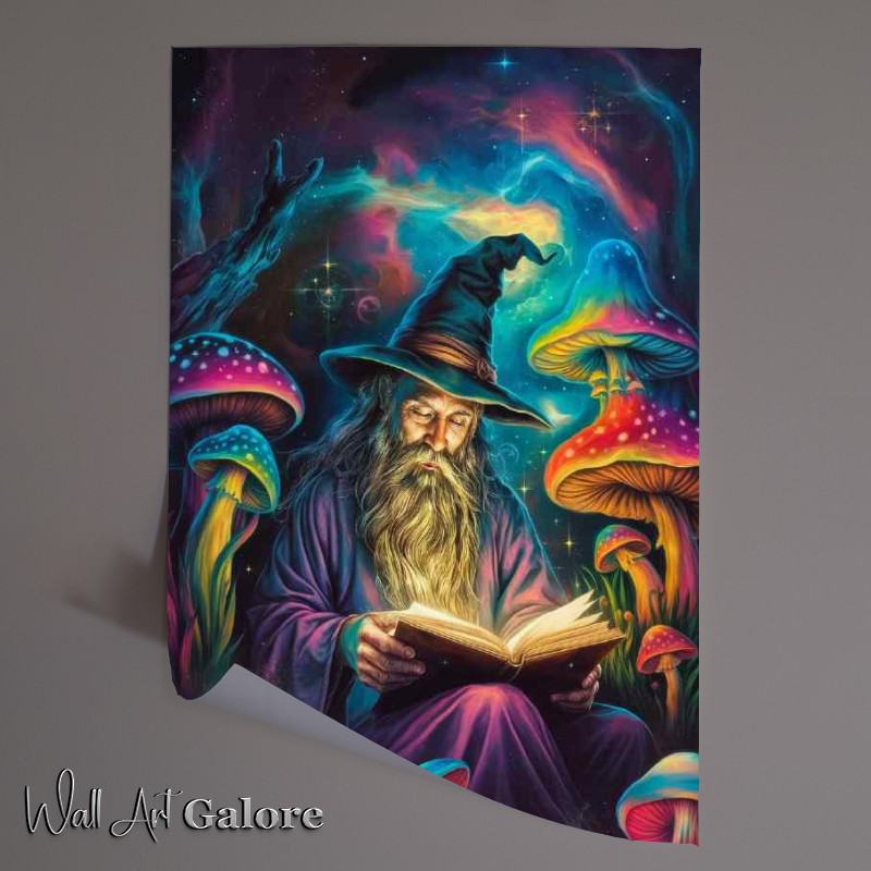Buy Unframed Poster : (Bearded wizardreading his spells)