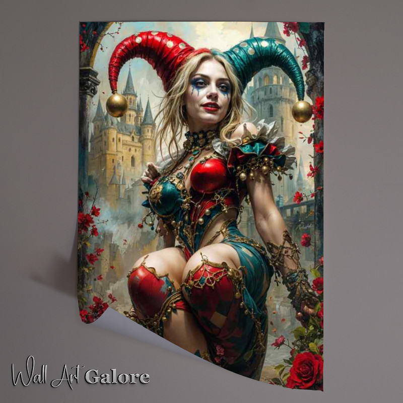 Buy Unframed Poster : (Harlet quinn in the rose garden)
