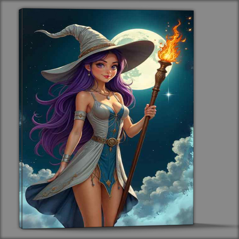 Buy Canvas : (Princess witch at full moon)