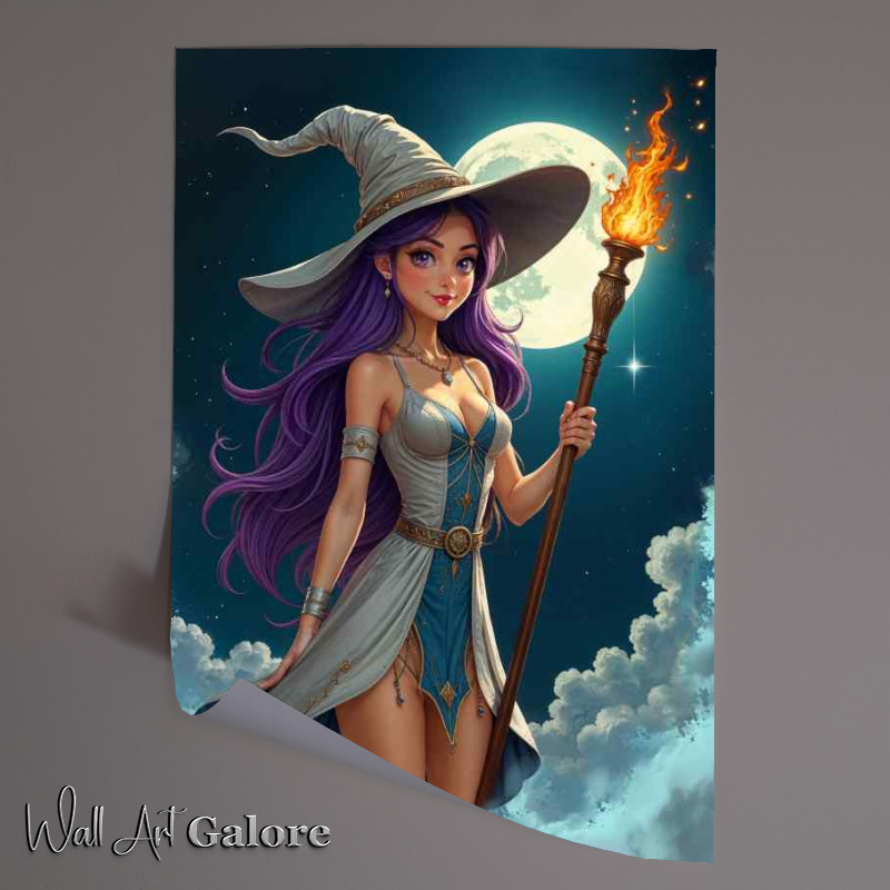 Buy Unframed Poster : (Princess witch at full moon)