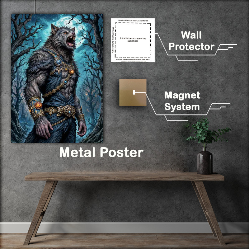 Buy Metal Poster : (The wearwolf in the woods)