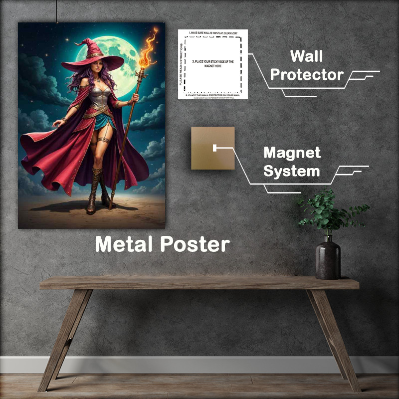Buy Metal Poster : (The witch dressed for a party)