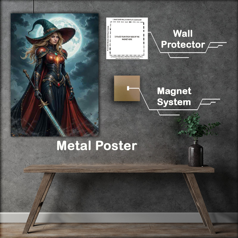 Buy Metal Poster : (The witch with her sword)