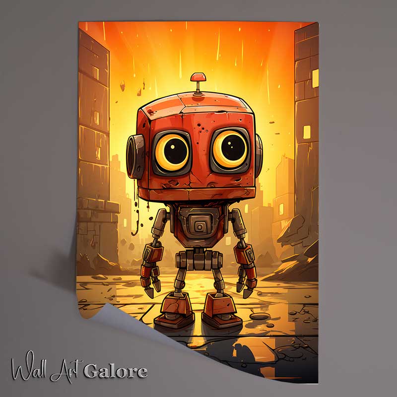 Buy Unframed Poster : (An old robot with its eyes open)