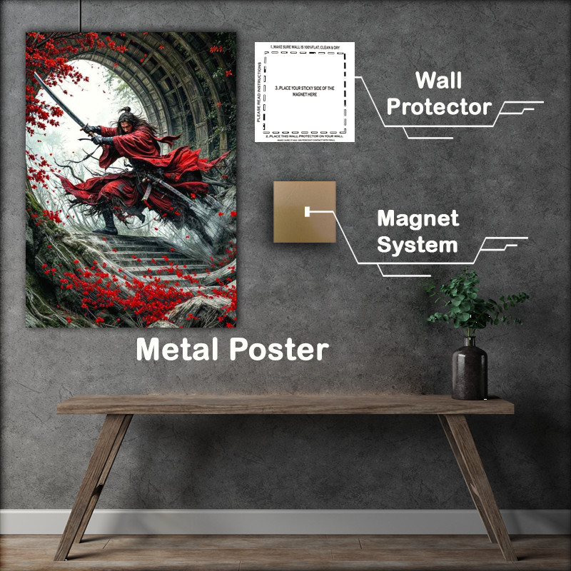 Buy Metal Poster : (All in red samurai warrior kenu reaves)