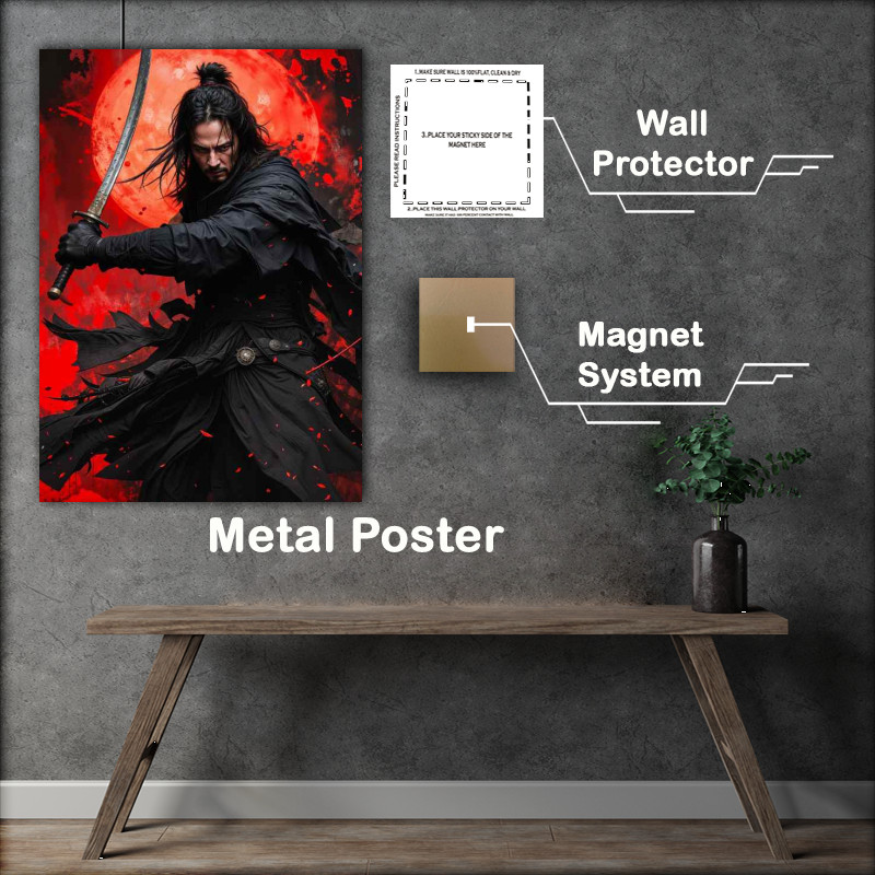 Buy Metal Poster : (Keanu reaves as a samurai warrior)