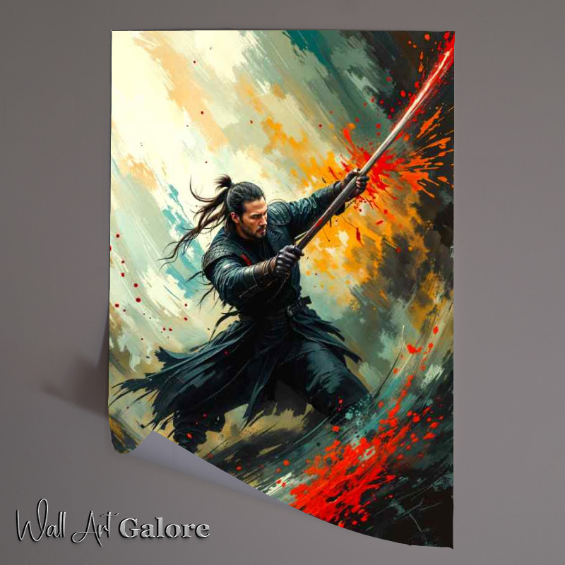 Buy Unframed Poster : (Keanu reaves samurai warrior in fight)