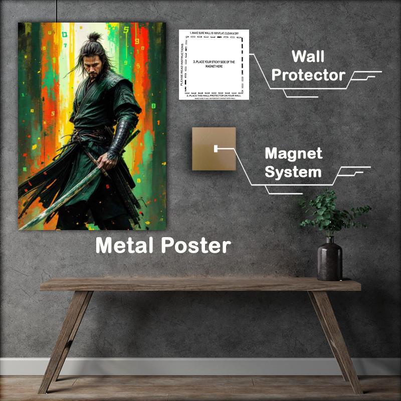 Buy Metal Poster : (Kenu reaves samurai warrior)