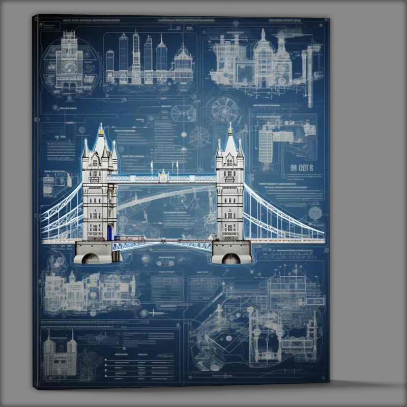 Buy Canvas : (Thames River Crossing)