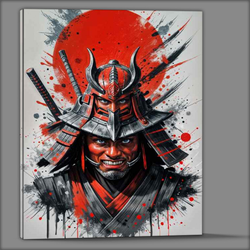 Buy Canvas : (Samurai warrior head)