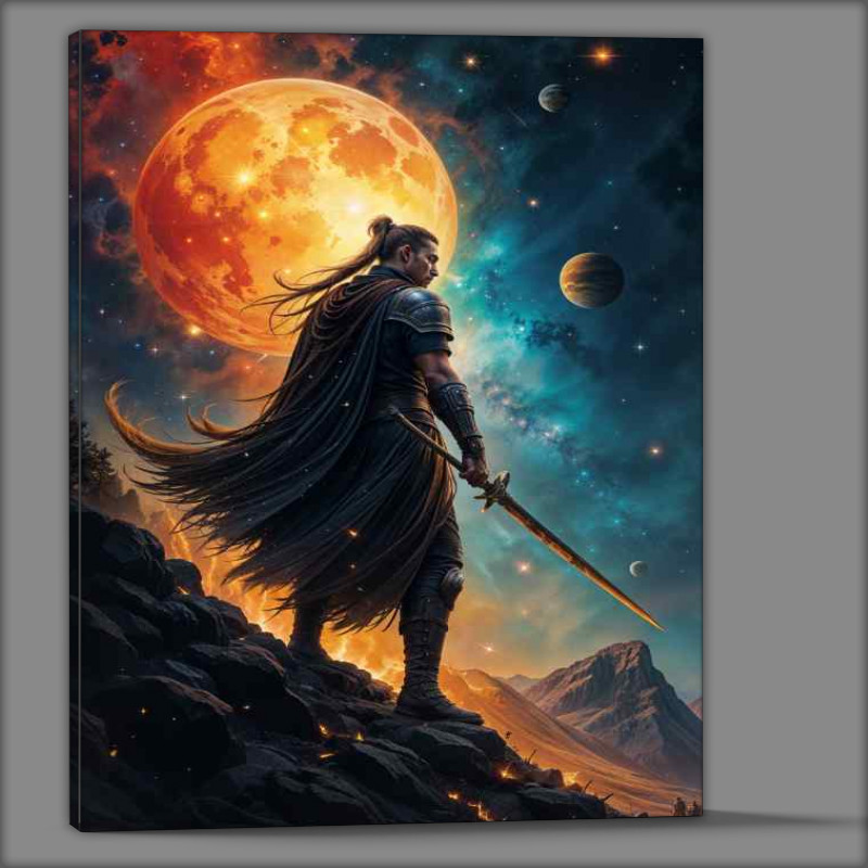 Buy Canvas : (Samurai warrior on the hill)