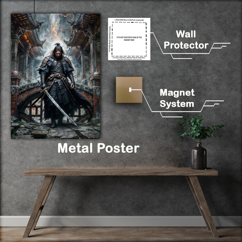 Buy Metal Poster : (The warrior looking deep in thought)