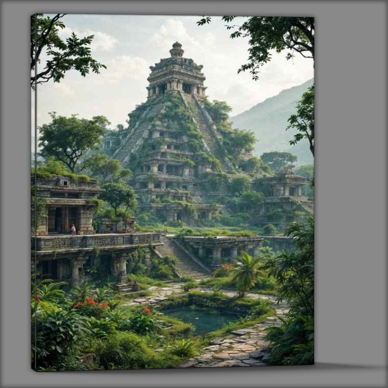 Buy Canvas : (Postapocalyptic mayan civilization)