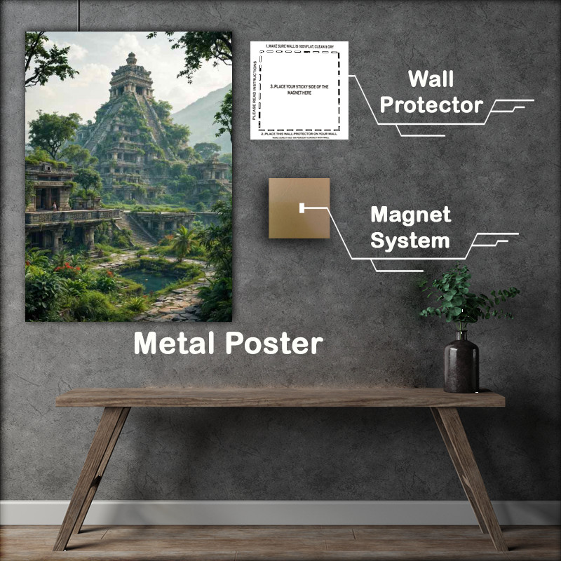 Buy Metal Poster : (Postapocalyptic mayan civilization)