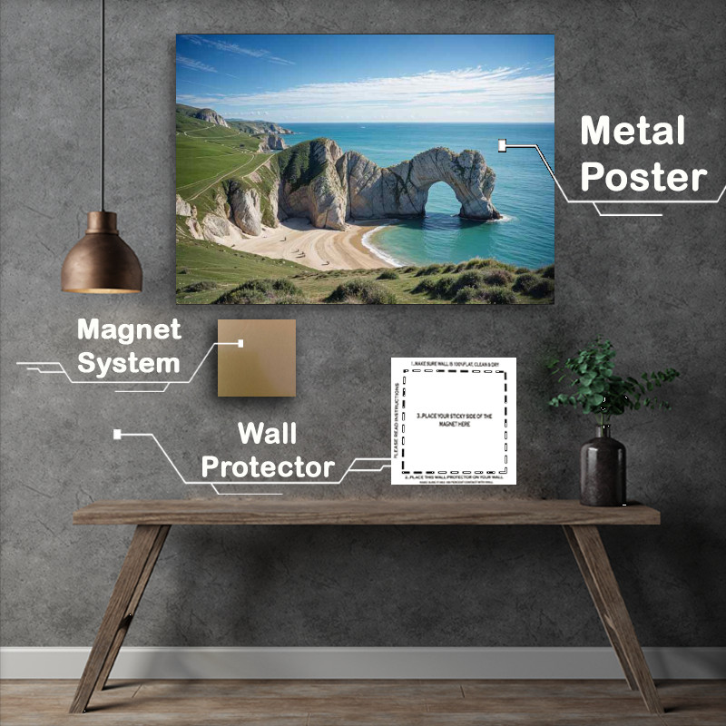 Buy Metal Poster : (Durdle door during day time)