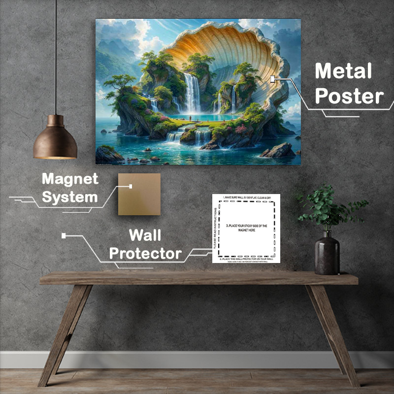 Buy Metal Poster : (Seascelle sea shore)