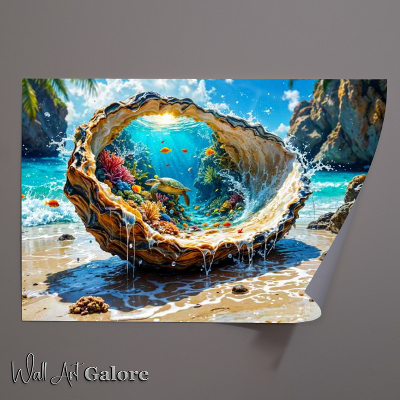 Buy Unframed Poster : (Seashell by the mountains)
