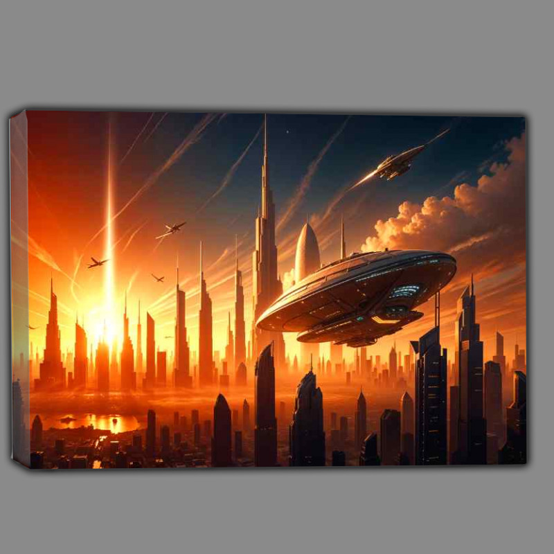 Buy Canvas : (Future space ships are amongst us)