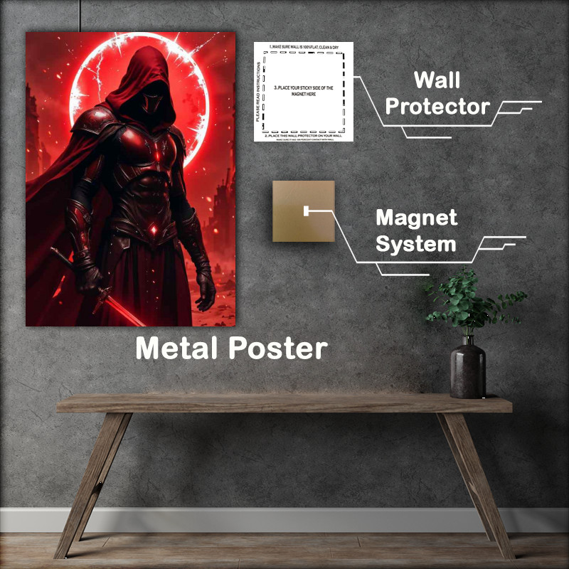 Buy Metal Poster : (Hooded neon assasin)