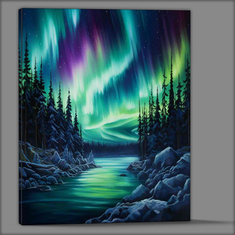 Buy Canvas : (Riverbanks Aurora Symphony)