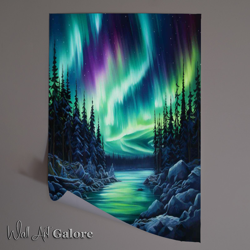 Buy Unframed Poster : (Riverbanks Aurora Symphony)