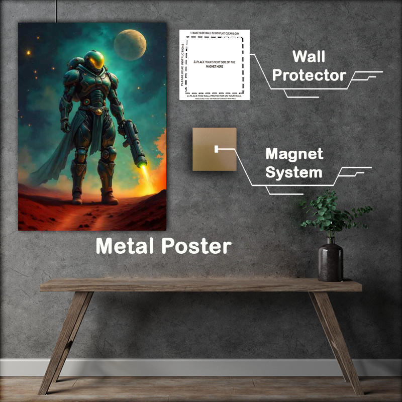 Buy Metal Poster : (Captain shooter of the guardian task force)
