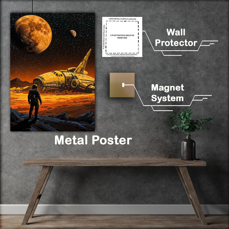 Buy Metal Poster : (Space landing gone wrong)