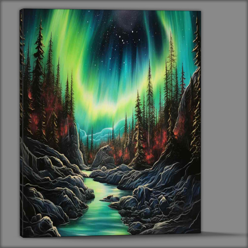Buy Canvas : (Rivers Shimmering Northern Dance)