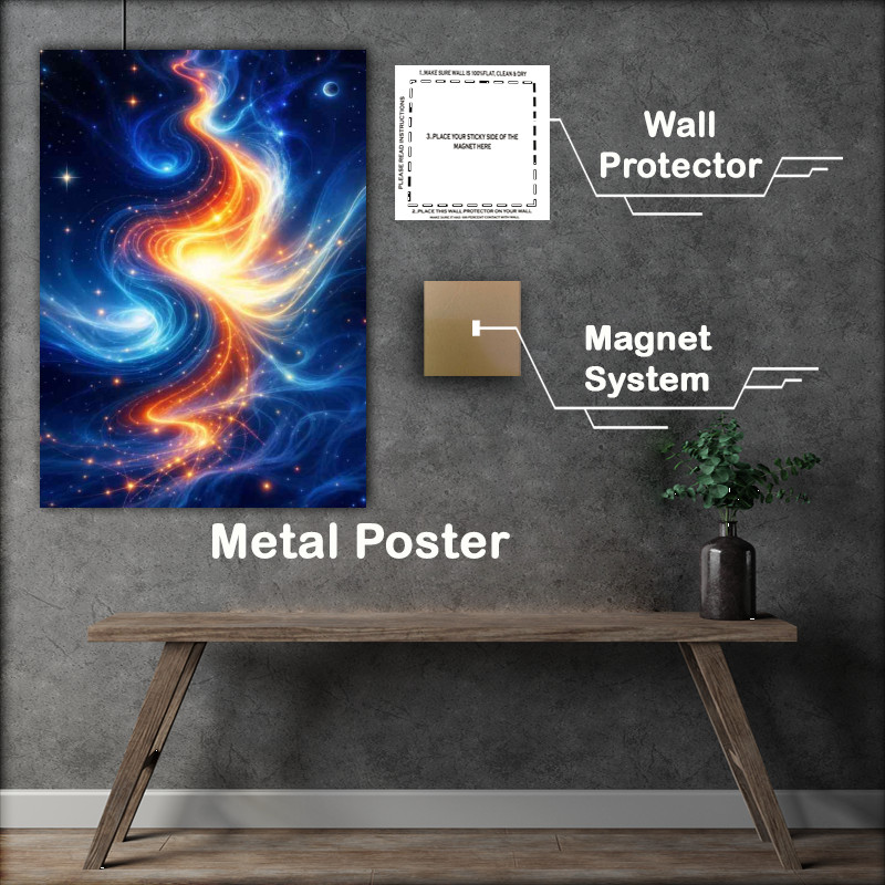 Buy Metal Poster : (Symphony space quantum resonance)