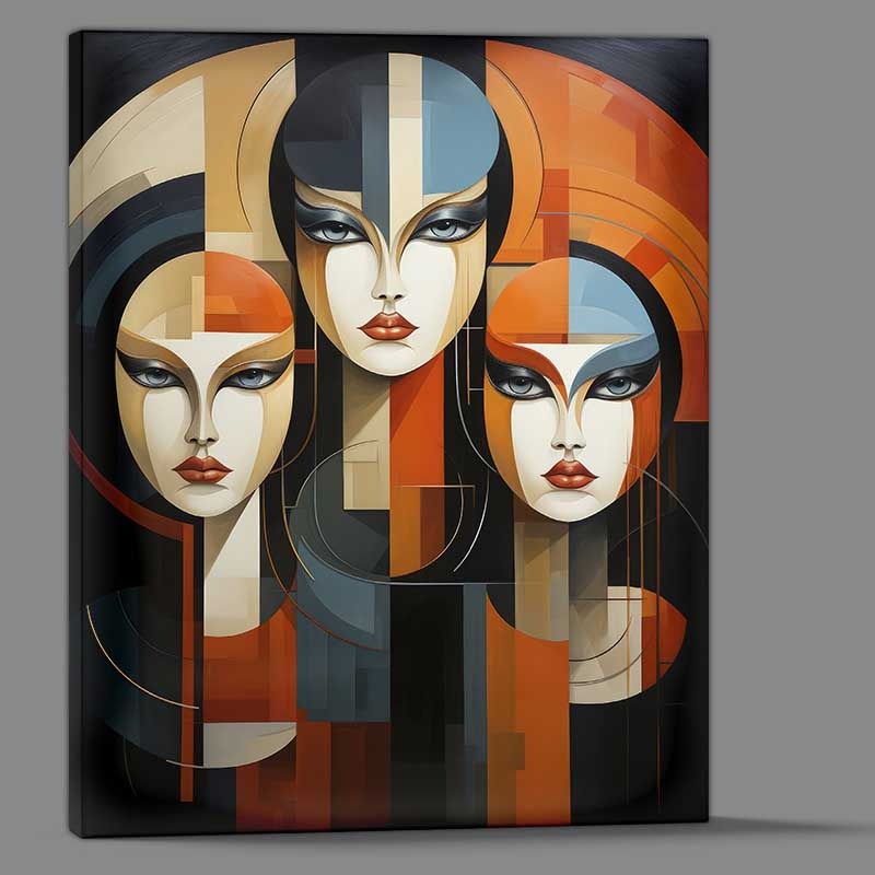 Buy Canvas : (Carnival of Faces quirky colours)