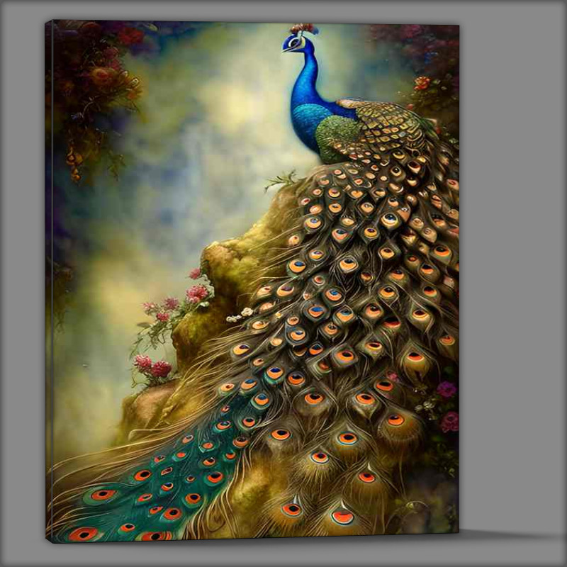 Buy Canvas : (Cameron Gray Peacock Art Watercolor)