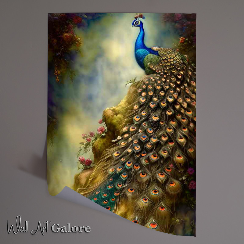 Buy Unframed Poster : (Cameron Gray Peacock Art Watercolor)