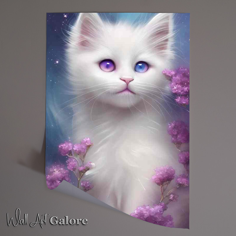 Buy Unframed Poster : (Cute Adorable White Fluffy Kitten)