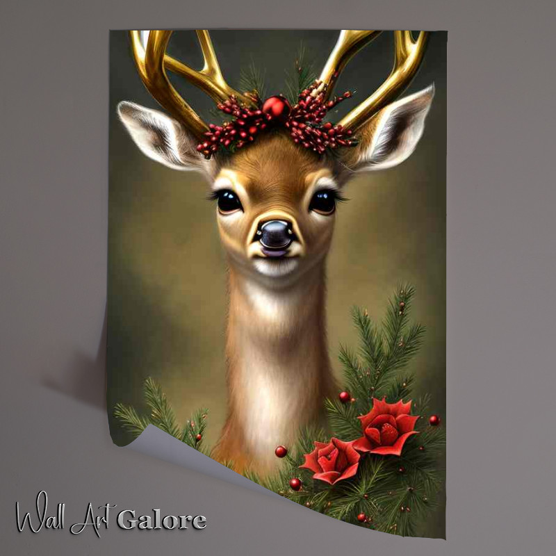 Buy Unframed Poster : (Cute Fawn Deer Big Eyes)